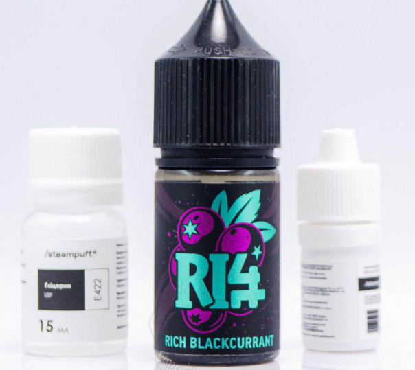 Рідина 3Ger RI4 Salt Blackcurrant Rich 30ml 50mg зі смаком смородини з холодком (набір компонентів)