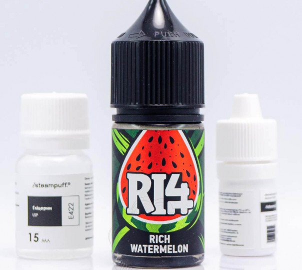 Рідина 3Ger RI4 Salt Watermelon Rich 30ml 50mg зі смаком кавуна з холодком (набір компонентів)