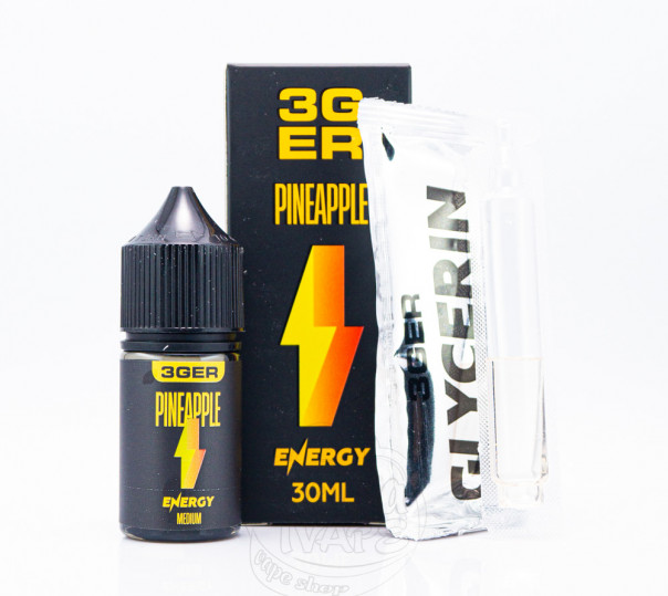 Рідина 3Ger Salt Pineapple Energy 30ml 50mg зі смаком ананасового енергетика (набір компонентів)