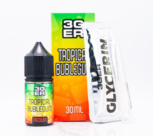 Рідина 3Ger Salt Tropical Bubblegum 30ml 50mg зі смаком фруктової жуйки (набір компонентів)