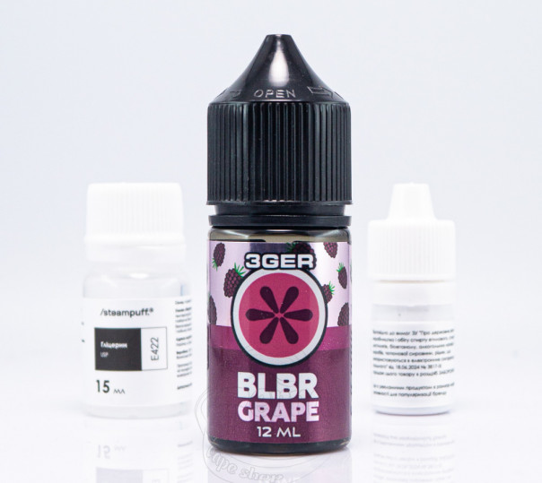 Жидкость 3Ger Salt Blackberry Grape 30ml 50mg со вкусом ежевики и винограда (набор компонентов)