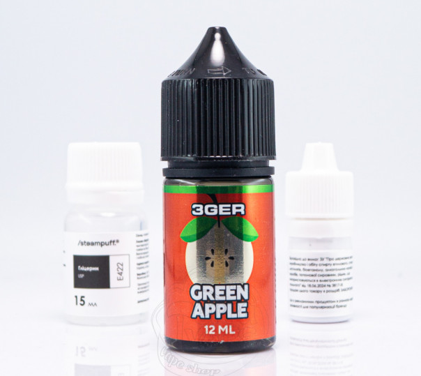 Набор для приготовления жидкости 3Ger Salt Green Apple 30ml 50mg со вкусом зеленого яблока (набор компонентов)