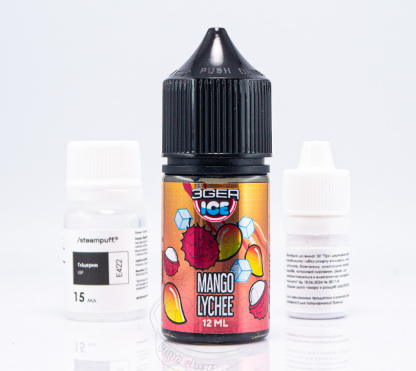 Рідина 3Ger Salt Mango Lychee 30ml 50mg зі смаком манго та лічі (набір компонентів)