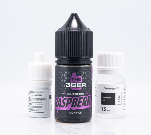 Рідина The 3Ger New Salt Blueberry Raspberry 30ml 50mg зі смаком малини та чорниці (набір компонентів)