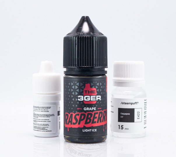 Рідина The 3Ger New Salt Grape Raspberry 30ml 50mg зі смаком малини та винограду (набір компонентів)