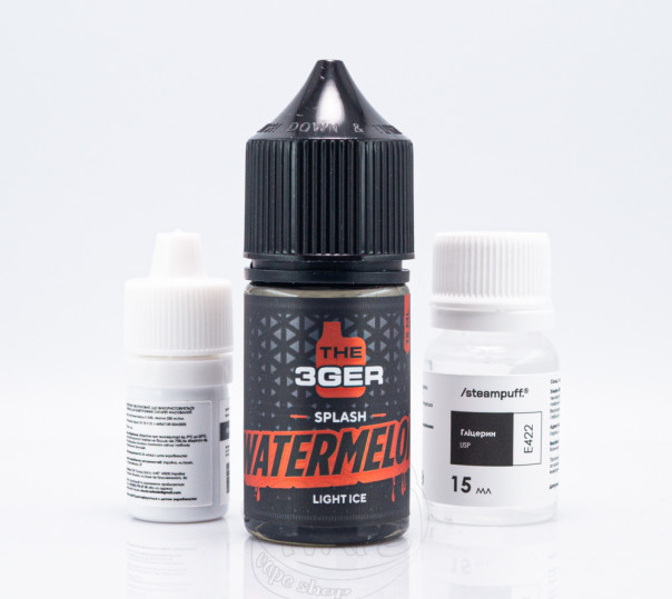 Рідина The 3Ger New Salt Splash Watermelon 30ml 50mg зі смаком кавуна (набір компонентів)