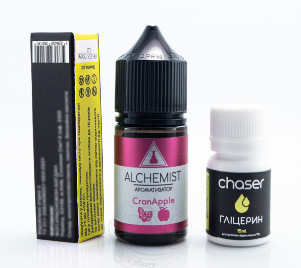 Рідина Alchemist Salt CranApple 30ml 50mg зі смаком яблука і журавлини (набір компонентів)
