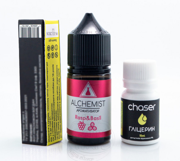 Рідина Alchemist Salt Rasp Basil 30ml 50mg зі смаком малини з базиліком (набір компонентів)