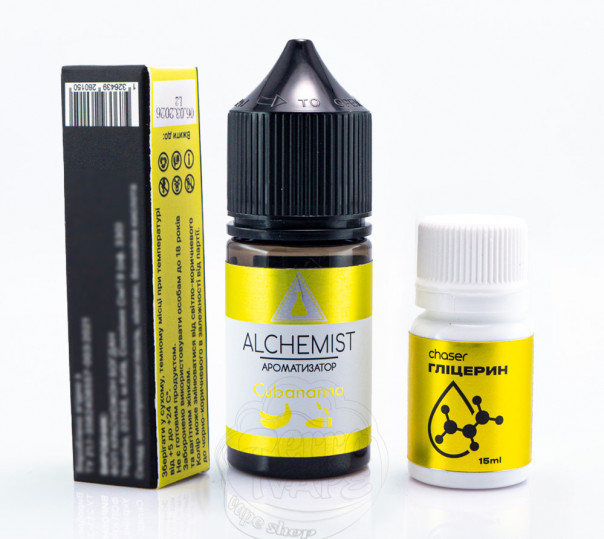 Рідина Alchemist Salt Cubananna 30ml 50mg смаком тютюну з бананом (набір компонентів)