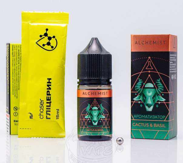 Жидкость Alchemist Salt Cactus Basil 30ml 50mg со вкусом кактуса (набор компонентов)