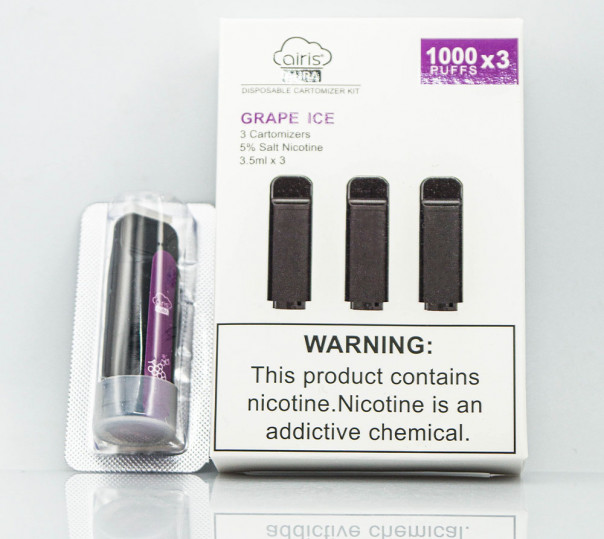 Картридж для Airis Aura - Grape Ice (Виноград с холодком) 1000 затяжек