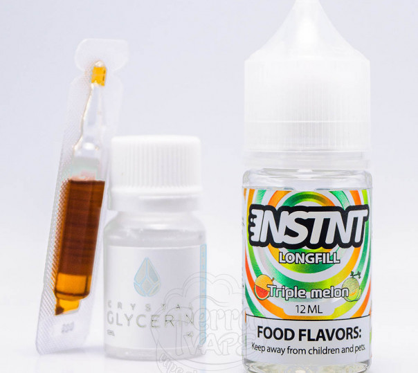 Рідина INSTNT Salt Triple Melon 30ml 50mg зі смаком дині та кавуна (набір компонентів)