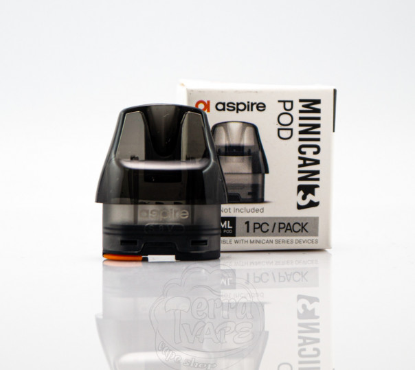 Пустой картридж для многоразовой POD системы Aspire Minican 3 Pod 3ml Пустой картридж для многоразовой POD системы Aspire Minican 3 Pod 3ml
