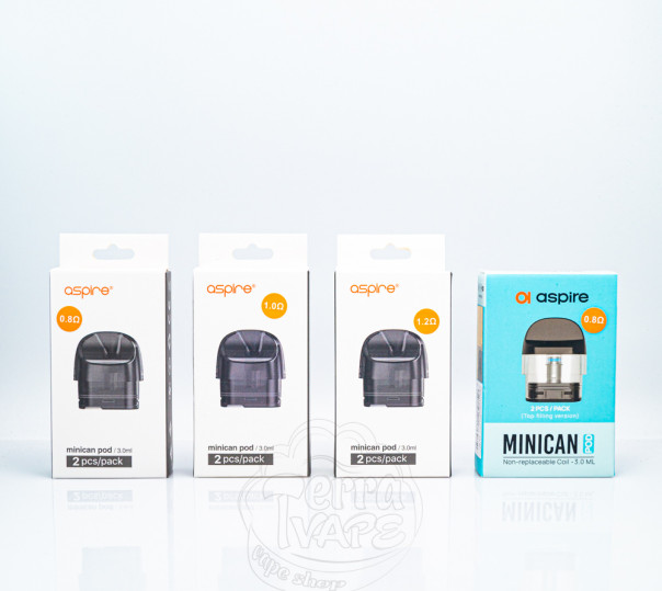 Картридж Aspire Minican Pod Cartridge для багаторазової POD системи Minican, 2, Plus, 3, 3 Pro, 4, 4 Plus