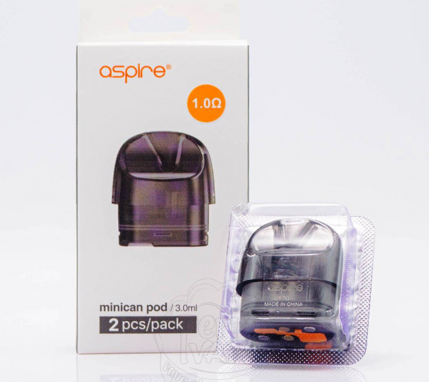 Картридж Aspire Minican Pod Cartridge 1.0 Ом для багаторазової POD системи Minican, 2, Plus, 3, 3 Pro, 4, 4 Plus