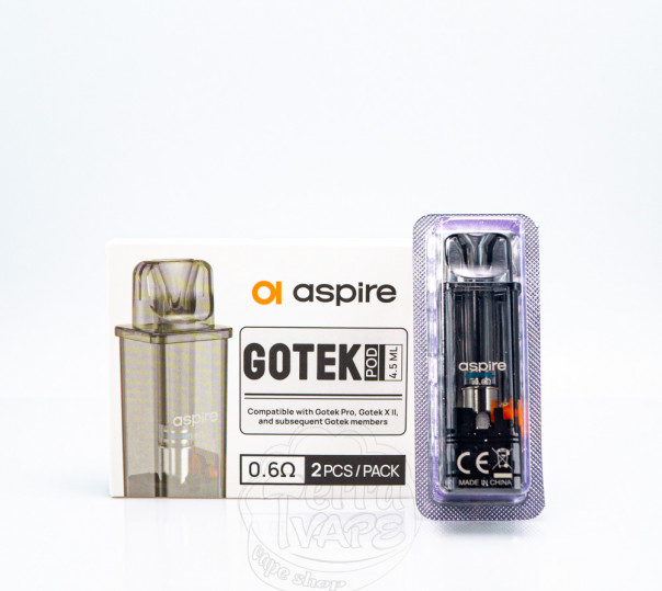 Картридж Aspire GoTek Pod Cartridge для багаторазової POD системи Gotek X, S, Pro, X 2 Kit 4.5ml Картридж Aspire GoTek Pod Cartridge для багаторазової POD системи Gotek X, S, Pro, X 2 Kit 4.5ml