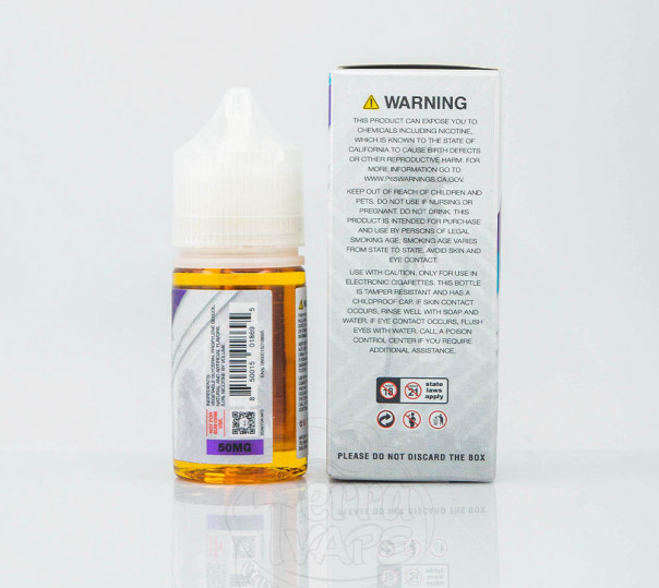 Жидкость BLVK Unicorn Salts Grape Ice 30ml 50mg на солевом никотине со вкусом винограда с холодком Жидкость BLVK Unicorn Salts Grape Ice 30ml 50mg на солевом никотине со вкусом винограда с холодком