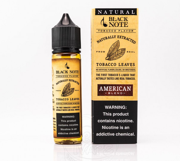 Рідина Black Note Organic American Blend 60ml 6mg на органічному нікотині Рідина Black Note Organic American Blend 60ml 6mg на органічному нікотині