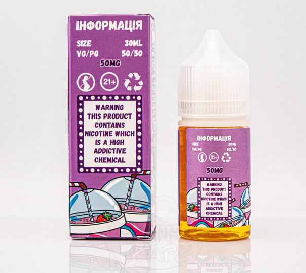 Рідина Mad Breakfast Salt Milkshake 30ml 65mg на сольовому нікотині зі смаком полуничного мілкшейку Рідина Mad Breakfast Salt Milkshake 30ml 65mg на сольовому нікотині зі смаком полуничного мілкшейку