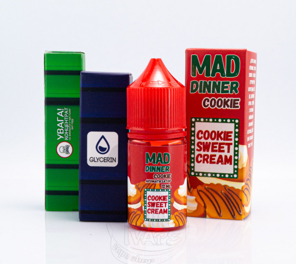 Жидкость Mad Dinner Salt Cookie 30ml 50mg со вкусом печенья (набор компонентов)