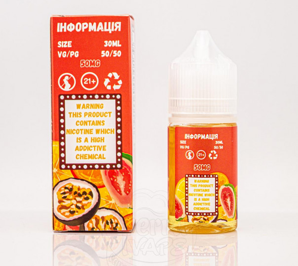 Рідина Mad Dinner Salt Neon Rain 30ml 65mg на сольовому нікотині зі смаком фруктового міксу Рідина Mad Dinner Salt Neon Rain 30ml 65mg на сольовому нікотині зі смаком фруктового міксу