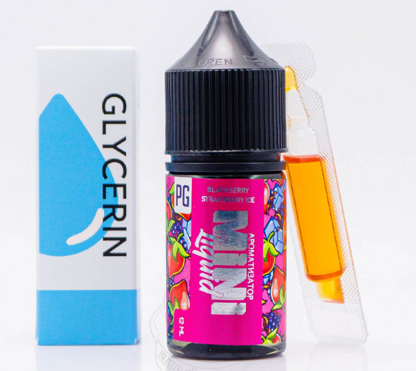 Жидкость Mini Liquid Salt Blackberry Strawberry Ice 30ml 50mg со вкусом черники и клубники с холодком (набор компонентов)