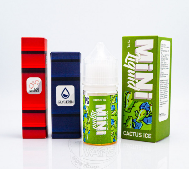 Жидкость Mini Liquid Salt Cactus Ice 30ml 30mg со вкусом холодного кактуса (набор компонентов)