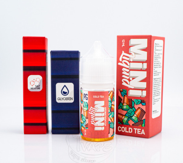 Рідина Mini Liquid Salt Cold Tea 30ml 30mg зі смаком холодного чаю (набір компонентів)