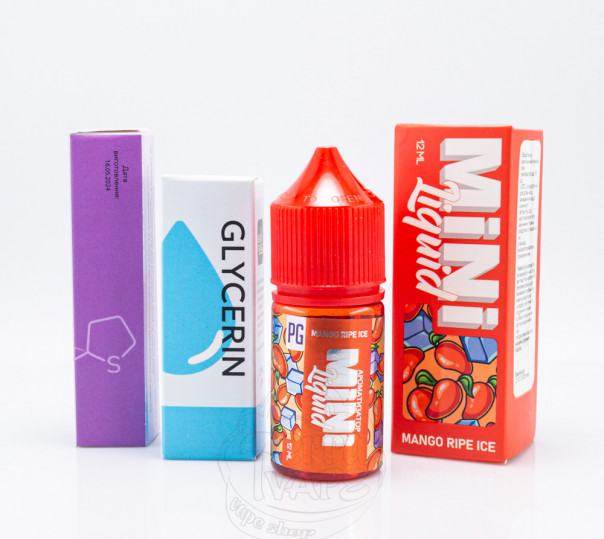 Рідина Mini Liquid Salt Mango Ripe Ice 30ml 50mg зі смаком манго з холодком (набір компонентів)