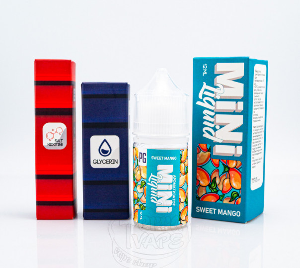 Рідина Mini Liquid Salt Sweet Mango 30ml 50mg зі смаком солодкого манго (набір компонентів)