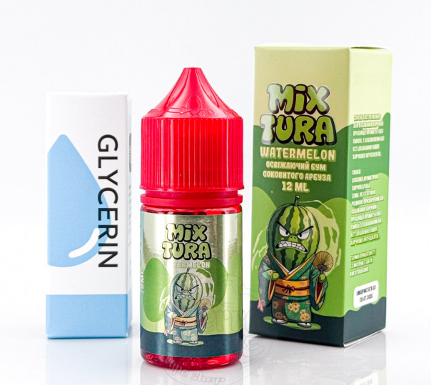 Рідина Mixtura Salt Watermelon 30ml 50mg зі смаком кавуна (набір компонентів)