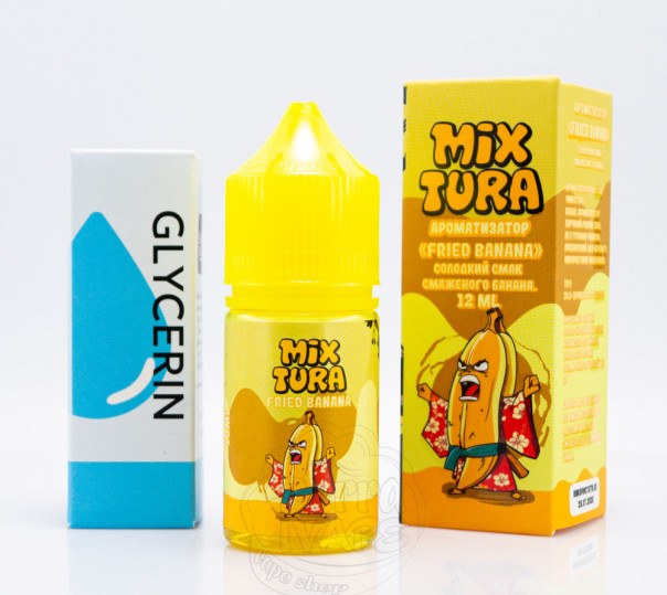 Рідина Mixtura Salt Fried Banana 30ml 50mg зі смаком смаженого банана (набір компонентів)