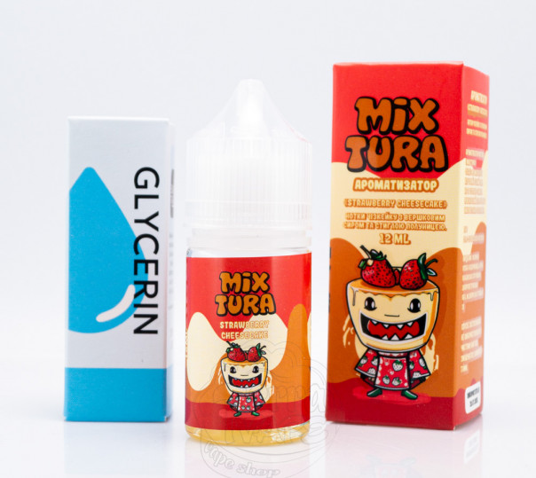 Рідина Mixtura Salt Strawberry Cheesecake 30ml 50mg зі смаком полуничного чізкейка (набір компонентів)