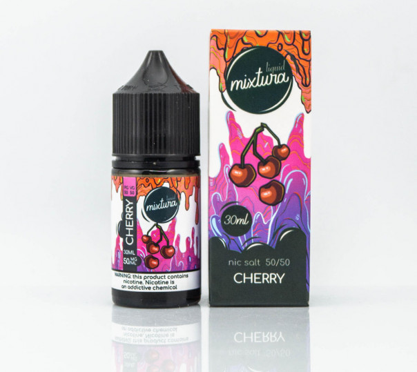 Рідина Mixtura Salt Cherry 30ml 50mg на сольовому нікотині зі смаком вишні