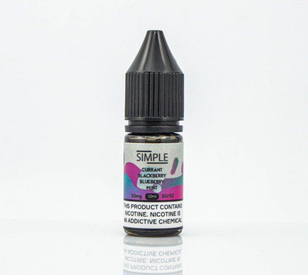 Рідина Simple Salt Currant Blackberry Blueberry Mint 10ml 50mg на сольовому нікотині зі смаком смородини, чорниці, ожини та м'яти