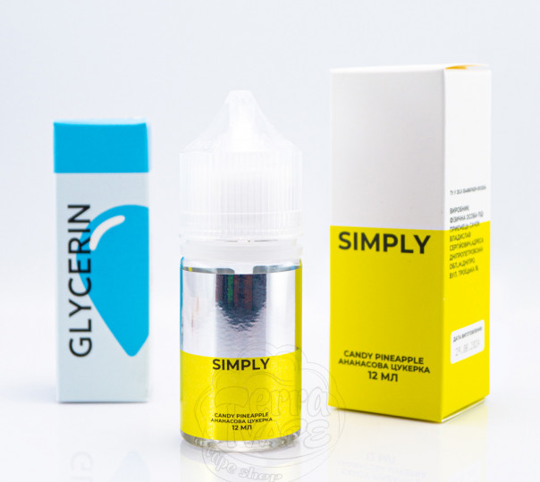 Рідина Simply Salt Candy Pineapple 30ml 30mg зі смаком ананасової цукерки (набір компонентів)