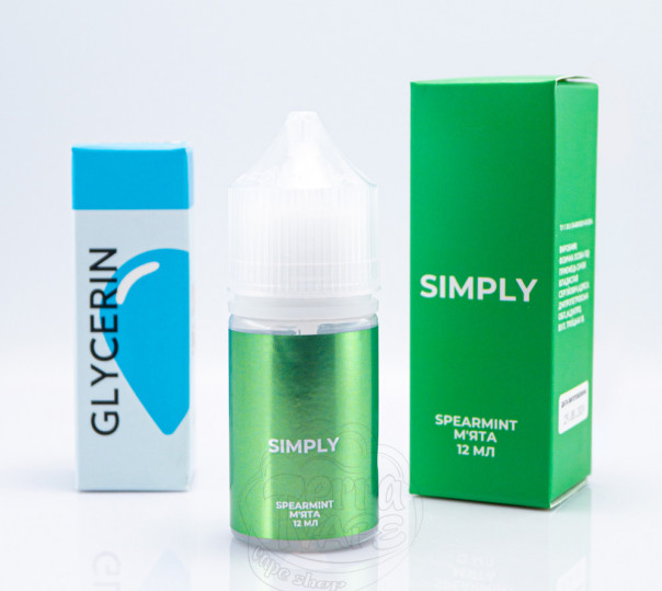 Жидкость Simply Salt Spearmint 30ml 30mg со вкусом мяты (набор компонентов)