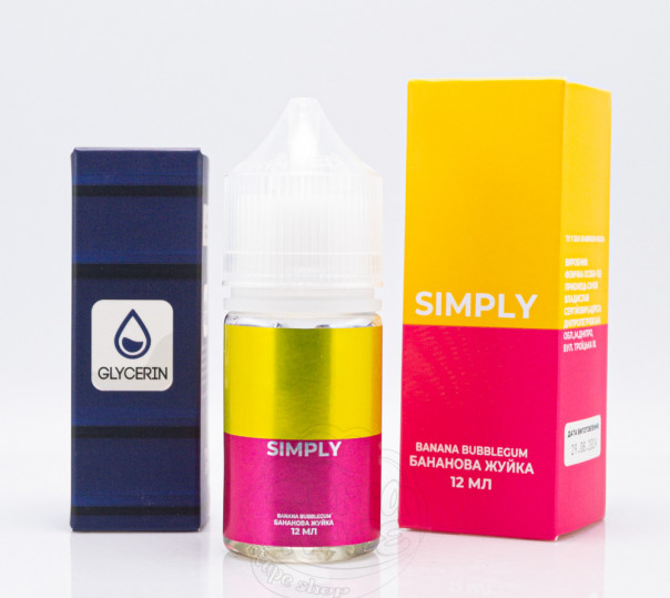 Жидкость Simply Salt Banana Bubblegum 30ml 50mg со вкусом жвачки с бананом (набор компонентов)