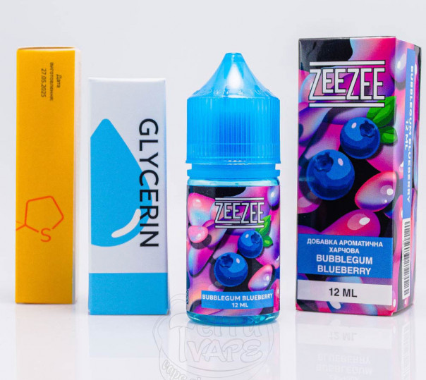 Рідина ZeeZee Salt Bubblegum Blueberry 30ml 50mg зі смаком чорничної жуйки (набір компонентів)