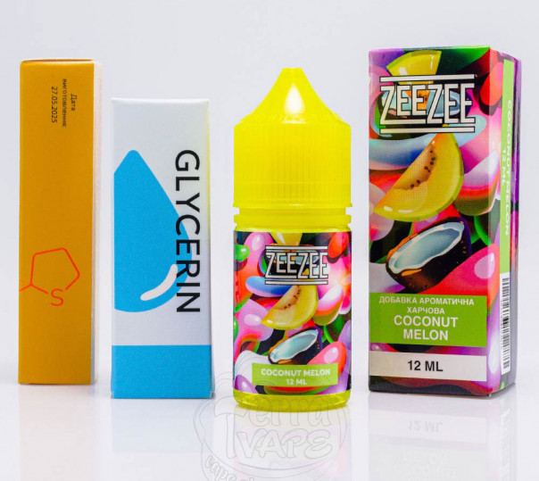 Рідина ZeeZee Salt Coconut Melon 30ml 50mg зі смаком кокосу та дині (набір компонентів)