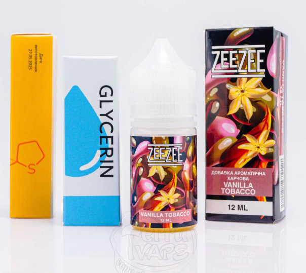 Жидкость ZeeZee Salt Vanilla Tobacco 30ml 50mg со вкусом табачки с ванилью (набор компонентов)