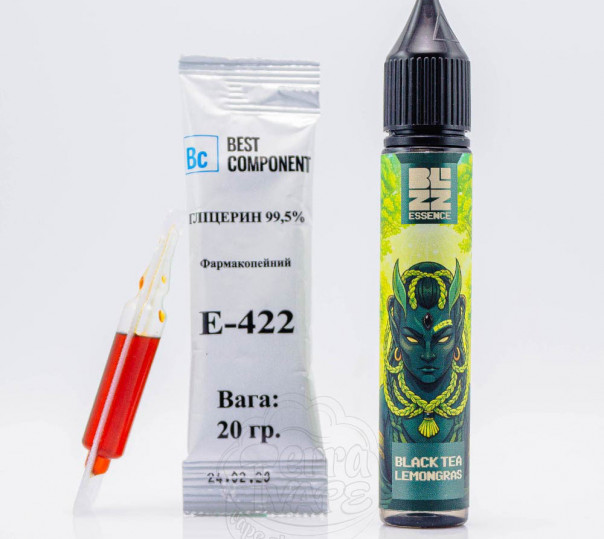 Жидкость Blizz Essence Salt Black Tea Lemongrass 30ml 25mg со вкусом черного чая и лемонграсса (набор компонентов)