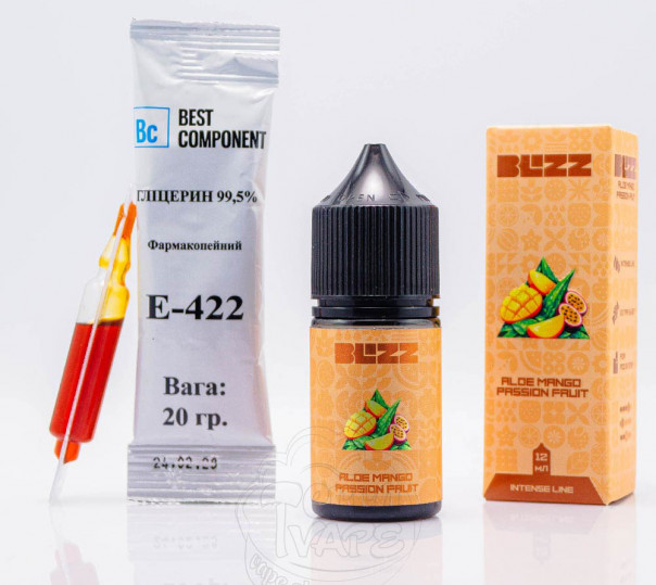 Жидкость Blizz Intense Salt Aloe Mango Passion Fruit 30ml 50mg со вкусом алоэ, манго и маракуйи (набор компонентов)