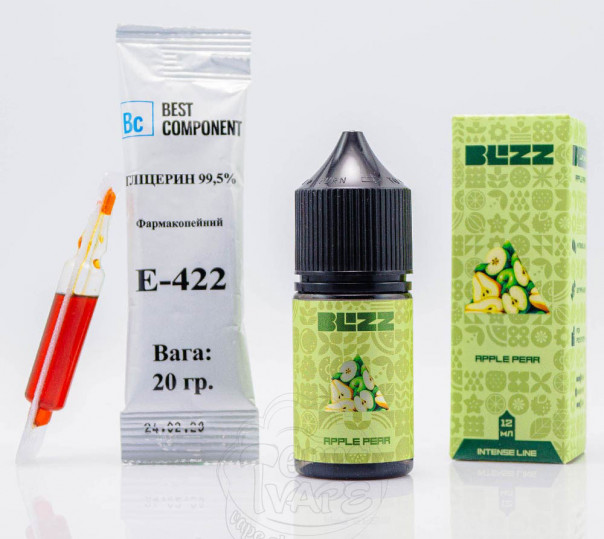 Жидкость Blizz Intense Salt Apple Pear 30ml 50mg со вкусом яблока и груши (набор компонентов)