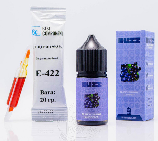 Жидкость Blizz Intense Salt Black Grape Currant 30ml 25mg со смородины и винограда (набор компонентов)