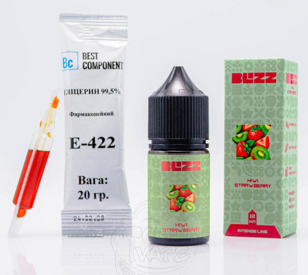 Жидкость Blizz Intense Salt Kiwi Strawberry 30ml 50mg со вкусом киви и клубники (набор компонентов)