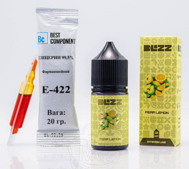 Жидкость Blizz Intense Salt Pear Lemon 30ml 25mg со вкусом груши и лимона (набор компонентов)
