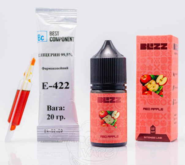 Жидкость Blizz Intense Salt Red Apple 30ml 25mg со вкусом красного яблока (набор компонентов)