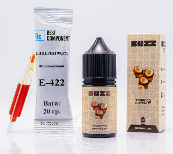 Жидкость Blizz Intense Salt Tobacco Coconut 30ml 25mg со вкусом табака с кокосом (набор компонентов)