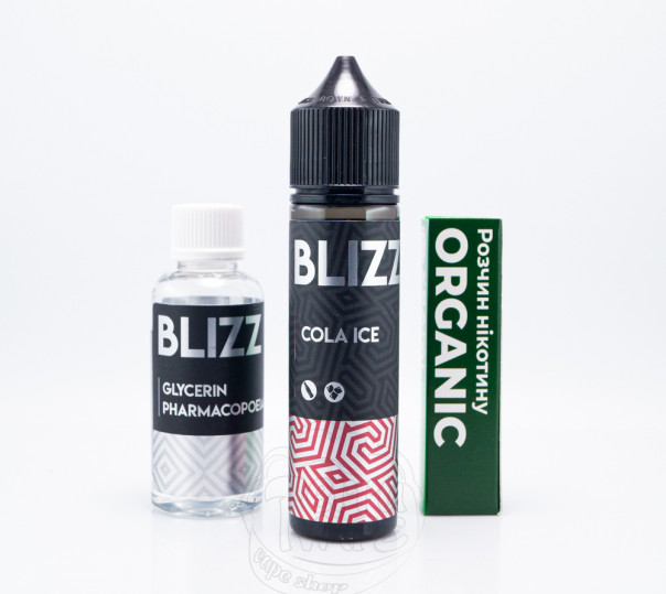 Жидкость Blizz Organic Cola Ice 60ml 3mg со вкусом холодной колы (набор компонентов)